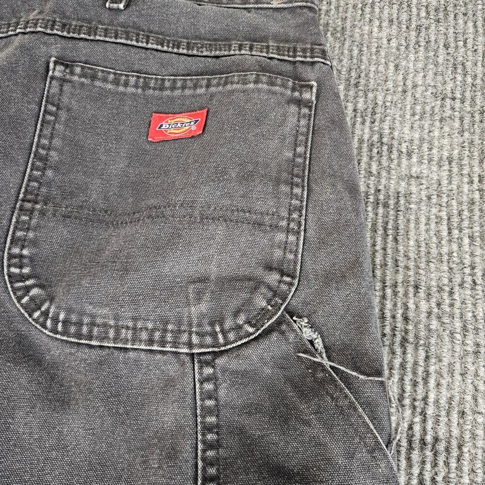 Dickies Carpenter Pants Mens 44 x 30 Gray Denim Workwear Utility Pocket Hammer - Picture 11 of 12